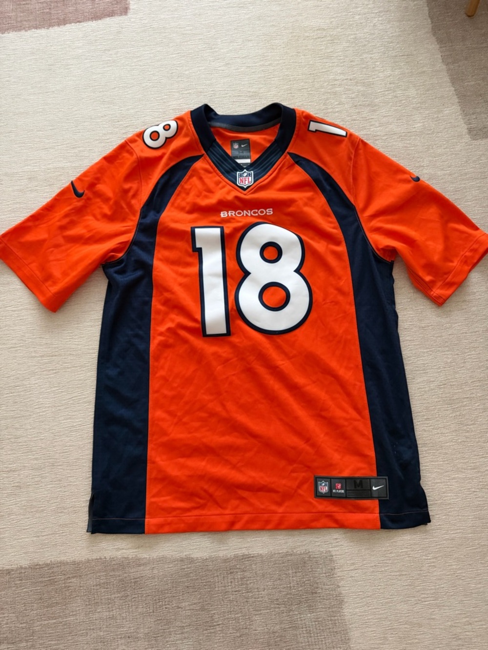 NFL Orange & Navy On-Field Football Jersey by Nike